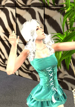 Mod The Sims - FIXED!! + new Recolor!! Green Corset Lolita Dress