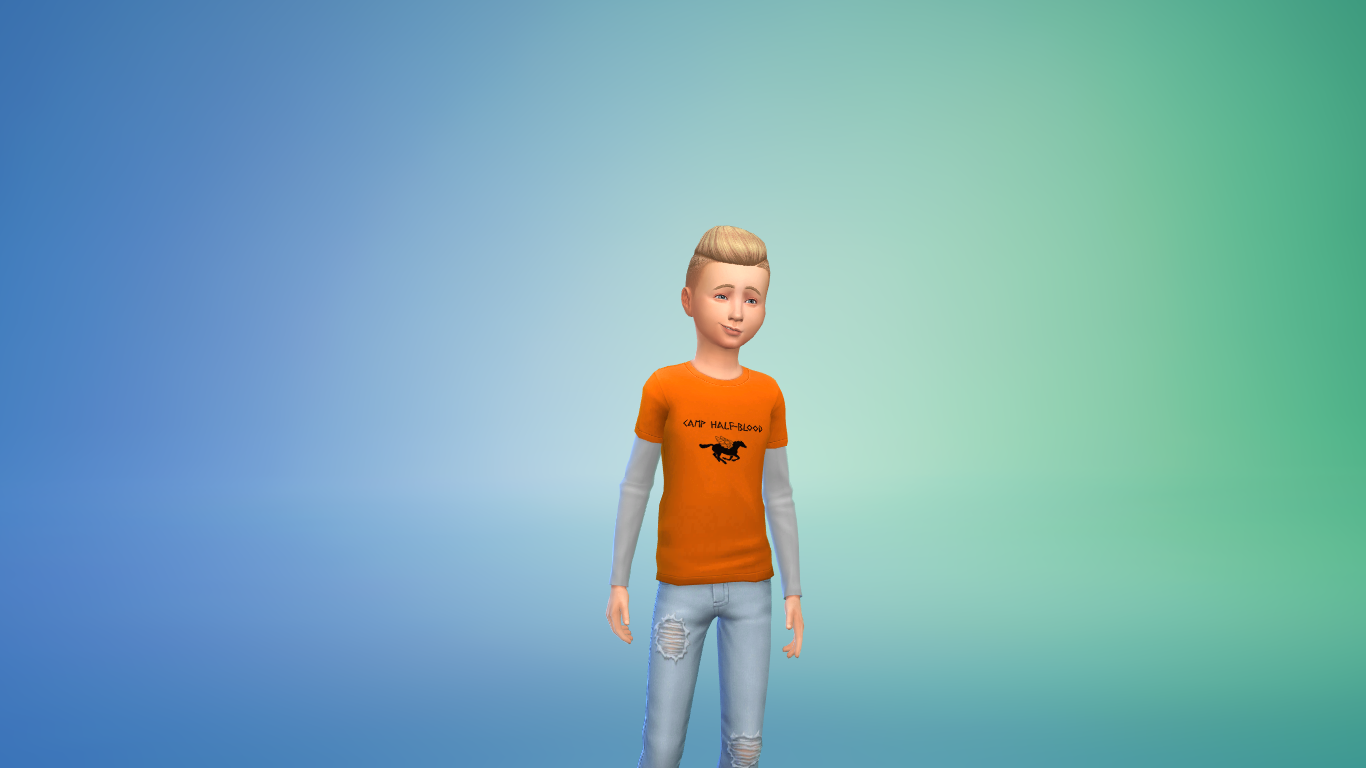 Mod The Sims - Camp half-blood children t-shirt (from Percy Jackson)