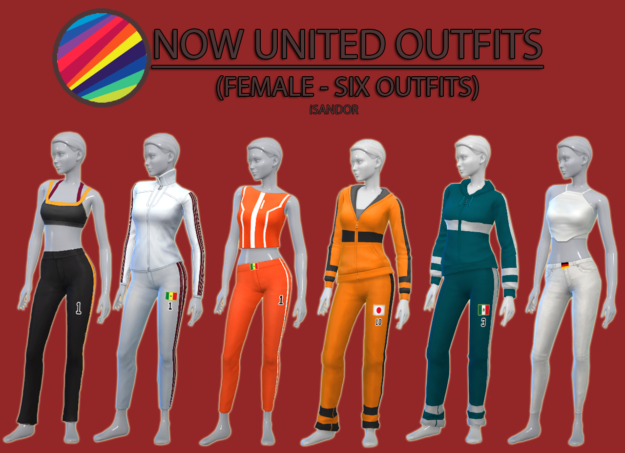 Mod The Sims - Now United outfits | Female
