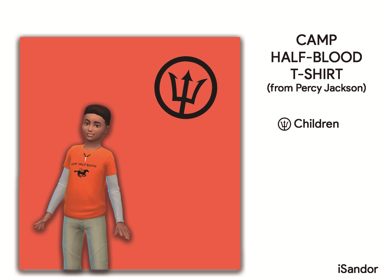 Mod The Sims - Camp half-blood children t-shirt (from Percy Jackson)