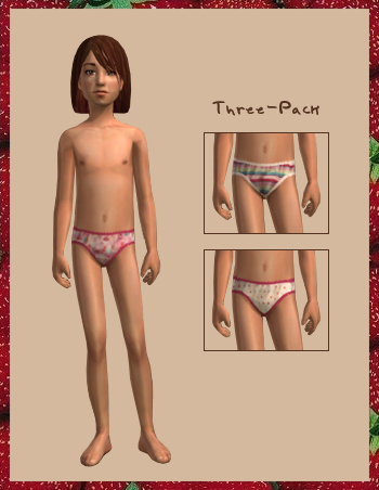 Mod The Sims - Strawberry Patch Collection- Girls' Undies