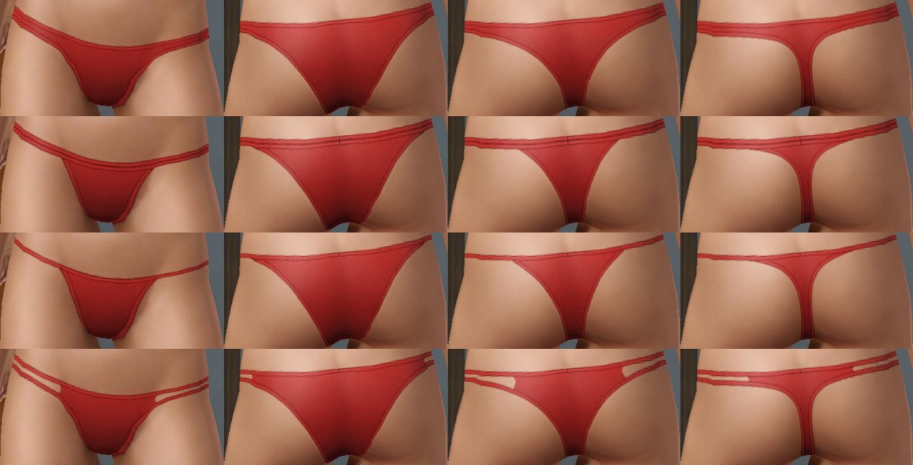 Mod The Sims - Basic Thongs Pack - four styles for and A
