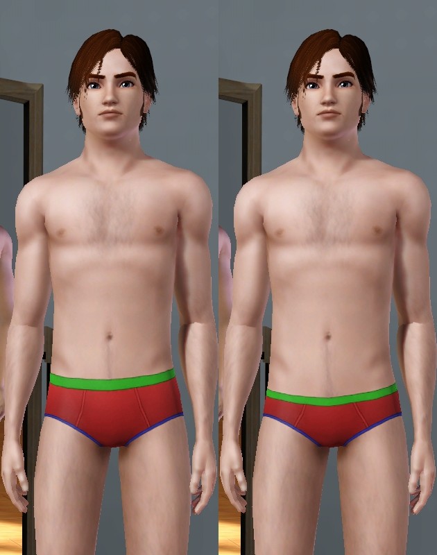 Mod The Sims - Basic Male Briefs Pack - five styles for Teen, YA and A