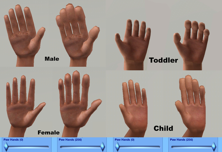 Mod The Sims Paw Hands Slider