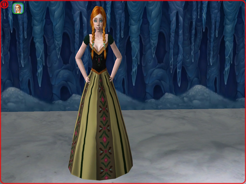 strapless open back dress Frozen Anna Dress Adult Queen Anna Cosplay Costume Anna Dress –  Mermaidcosplay main image 1