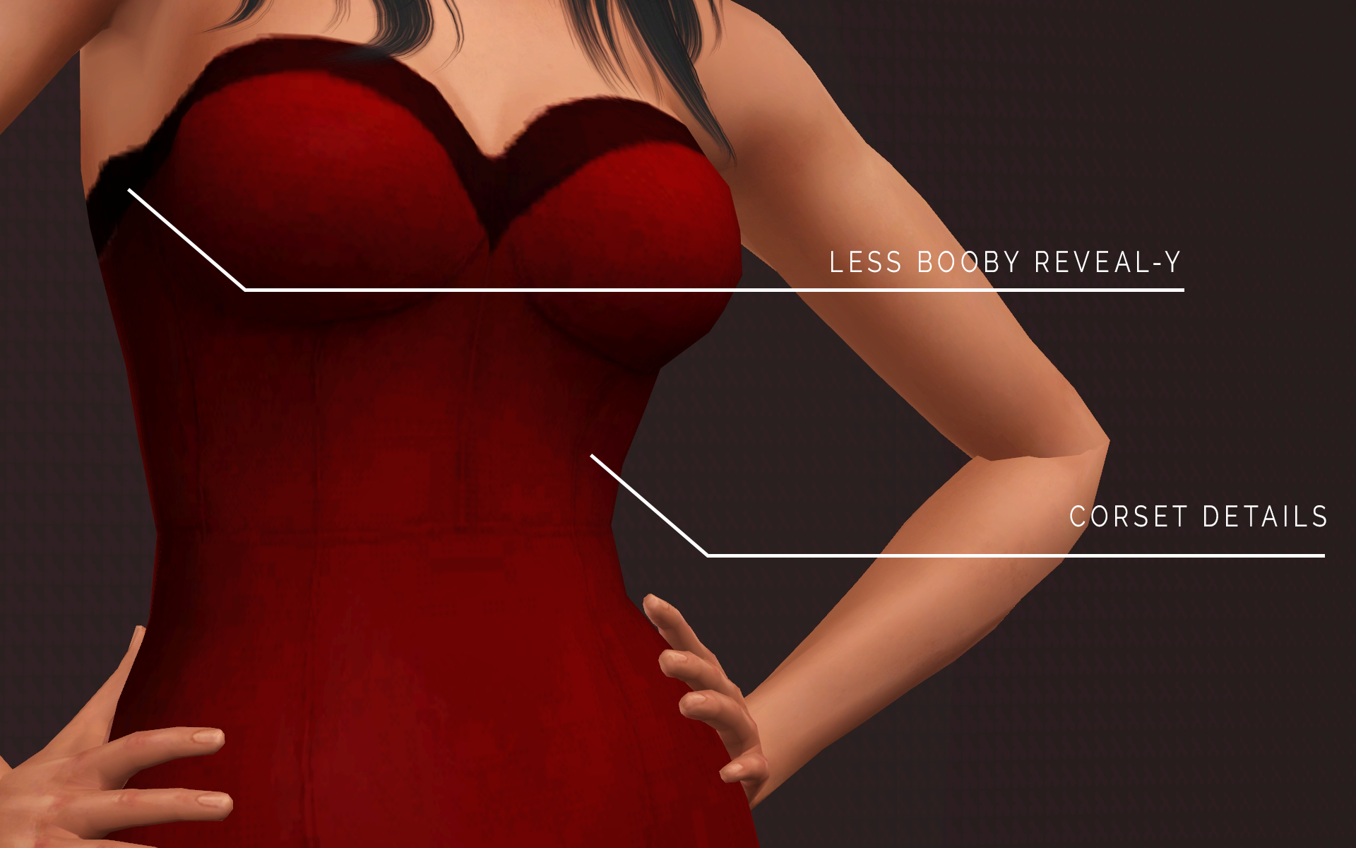 Mod The Sims - Bella's dress but re-imagined! (Now sewing-table compatible!)