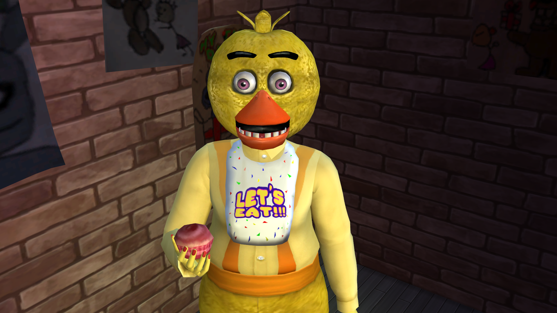 Mod The Sims - Five Nights at Freddy's wearable Heads and Costumes