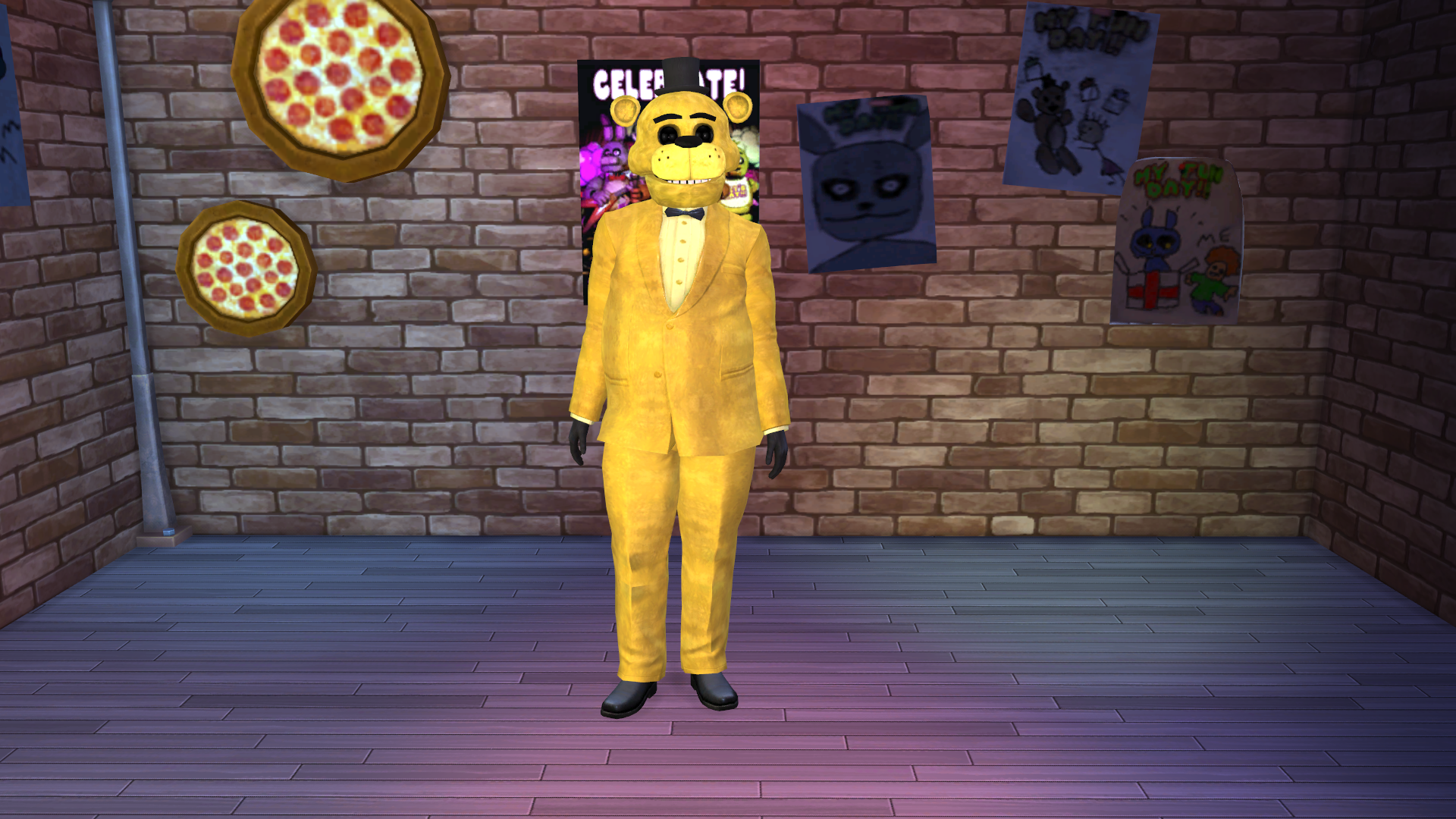 Mod The Sims - Five Nights at Freddy's wearable Heads and Costumes