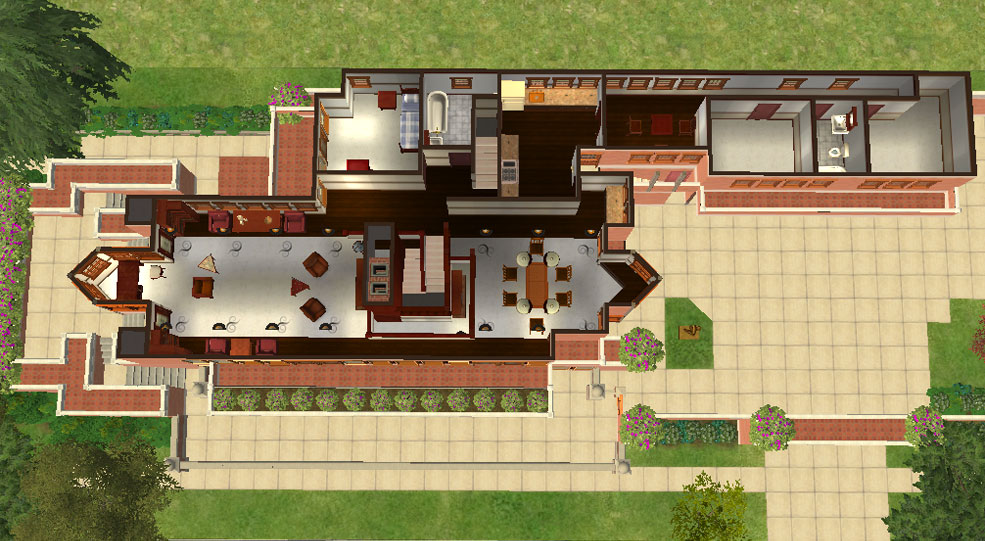 robie house floor plan dimensions