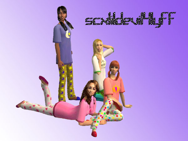 Mod The Sims - Some clean recolours of the maxis Pj's