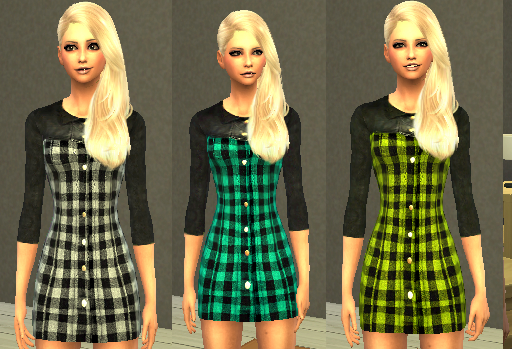 Mod The Sims - Tartan Mini Dress-6 Recolors