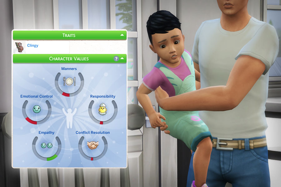 The Sims 4 Parenthood: Character values cheats, traits & more