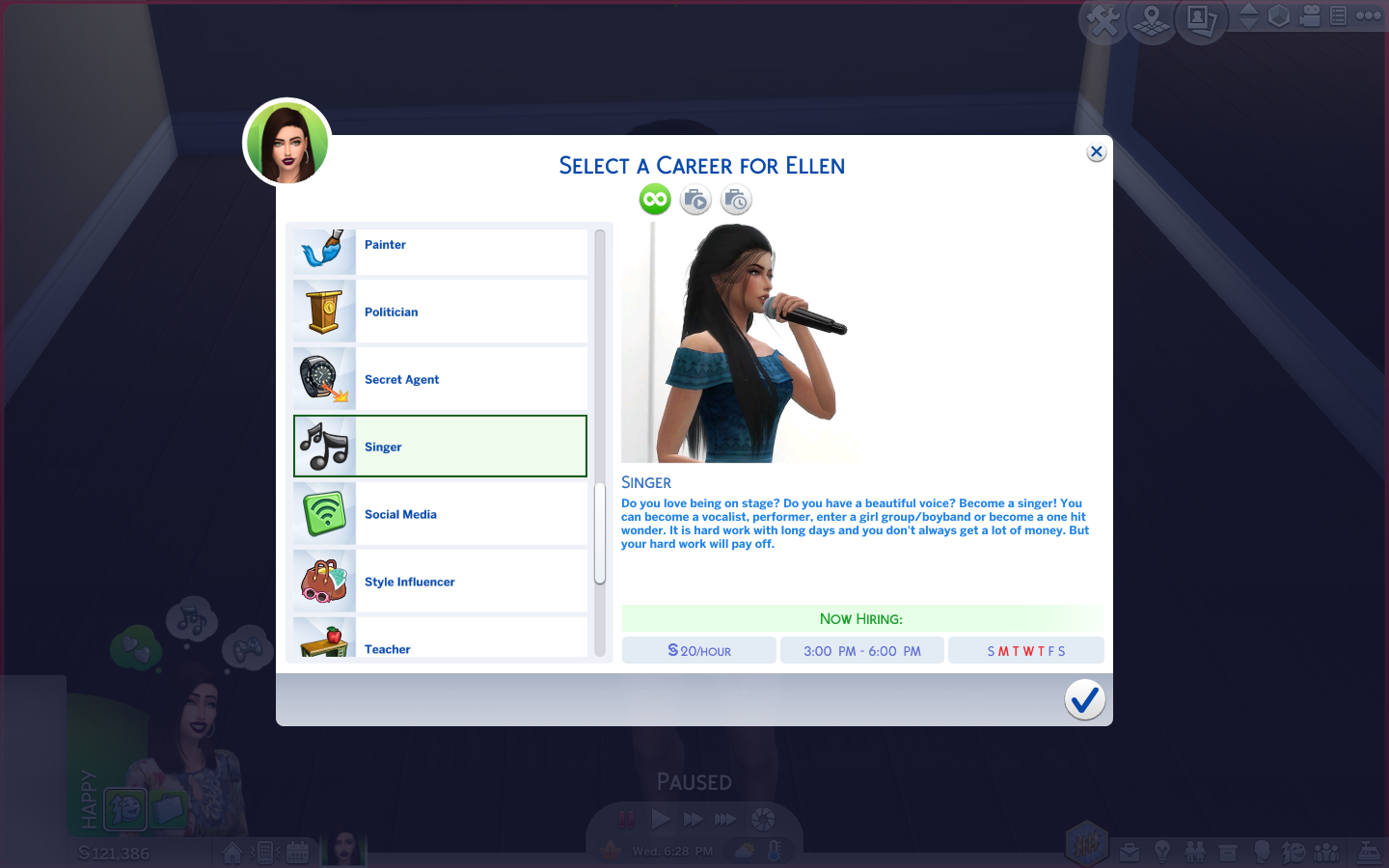 careers in the sims 4