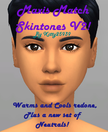 Mod The Sims Maxis Match Skintones V2 Warms And Cools Redone Plus New Neutrals Outdated