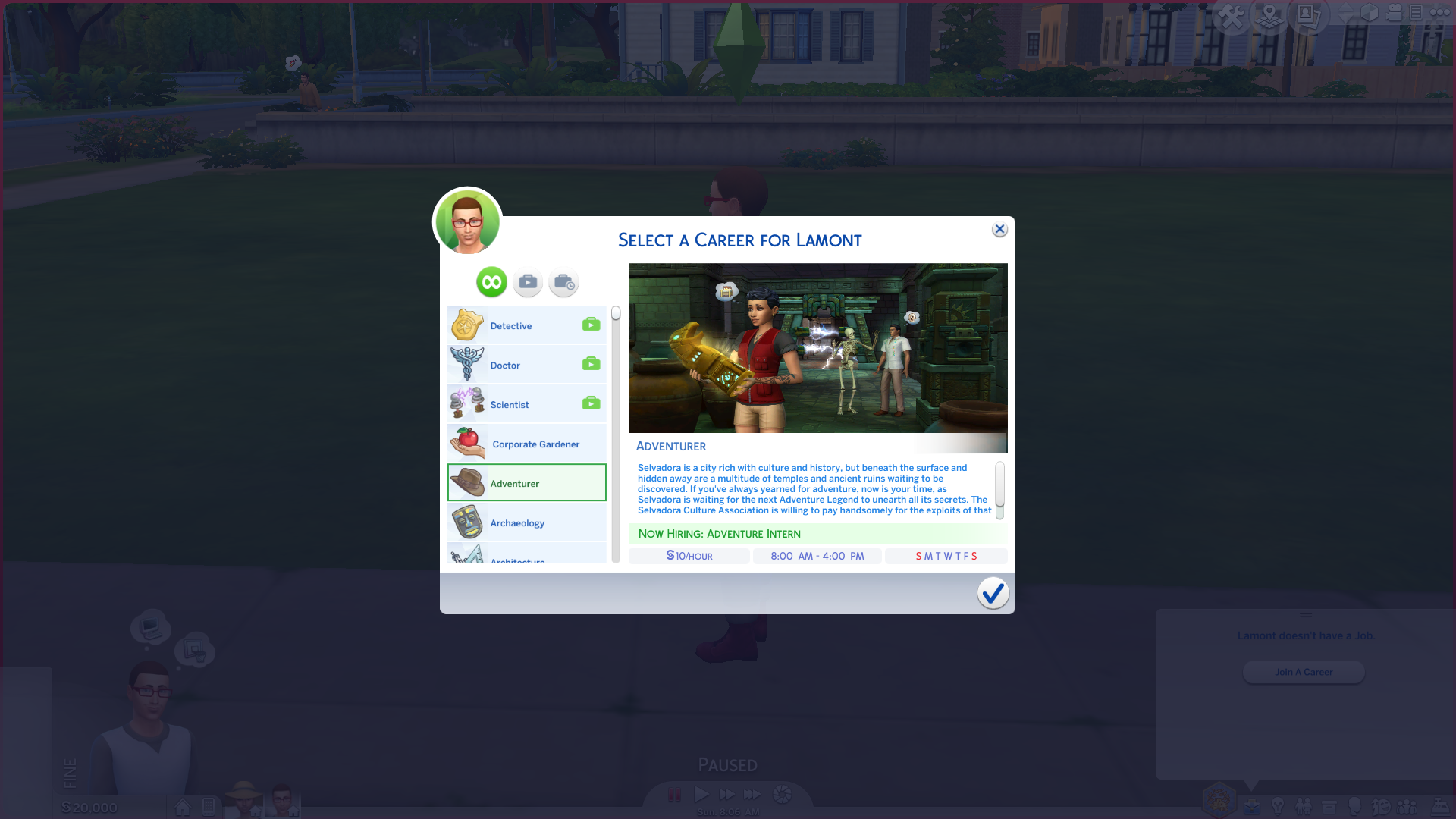 Mod The Sims - Jungle Adventurer Custom Career