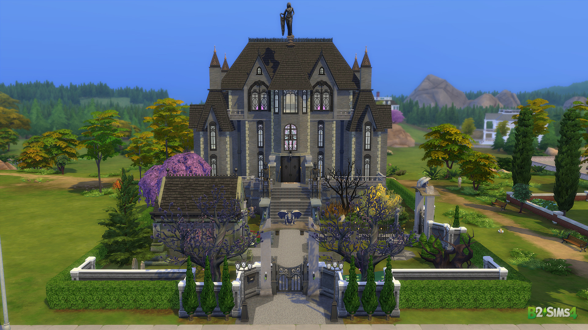 Mod The Sims Grim's Ghastly Manor (No CC) 2br, 1ba ** TS3 to TS4