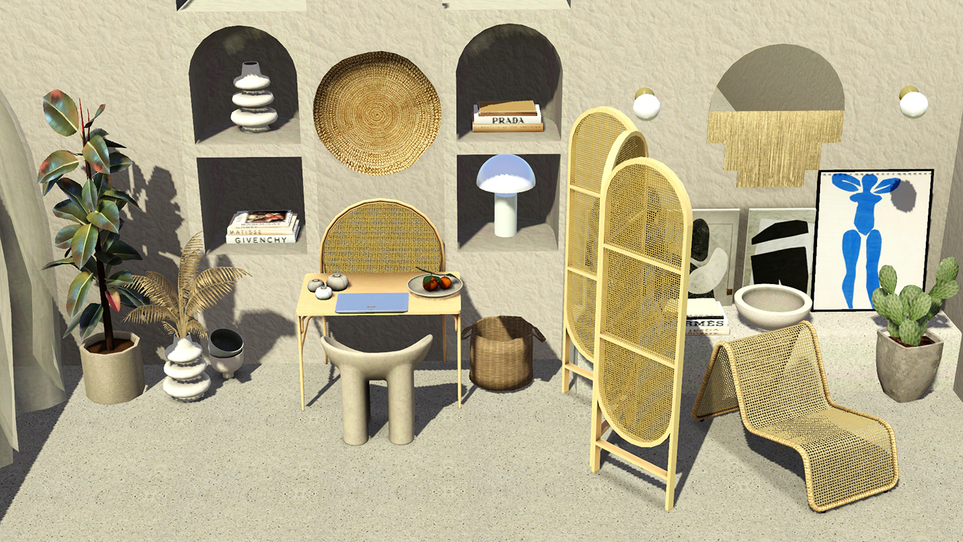 Mod The Sims Rattan Furniture Set