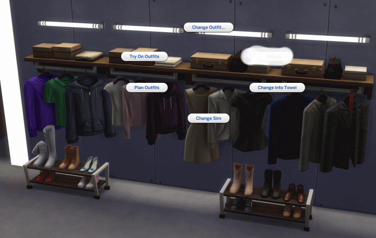 Mod The Sims Functionnal Mounted Wall And Racks Dressers