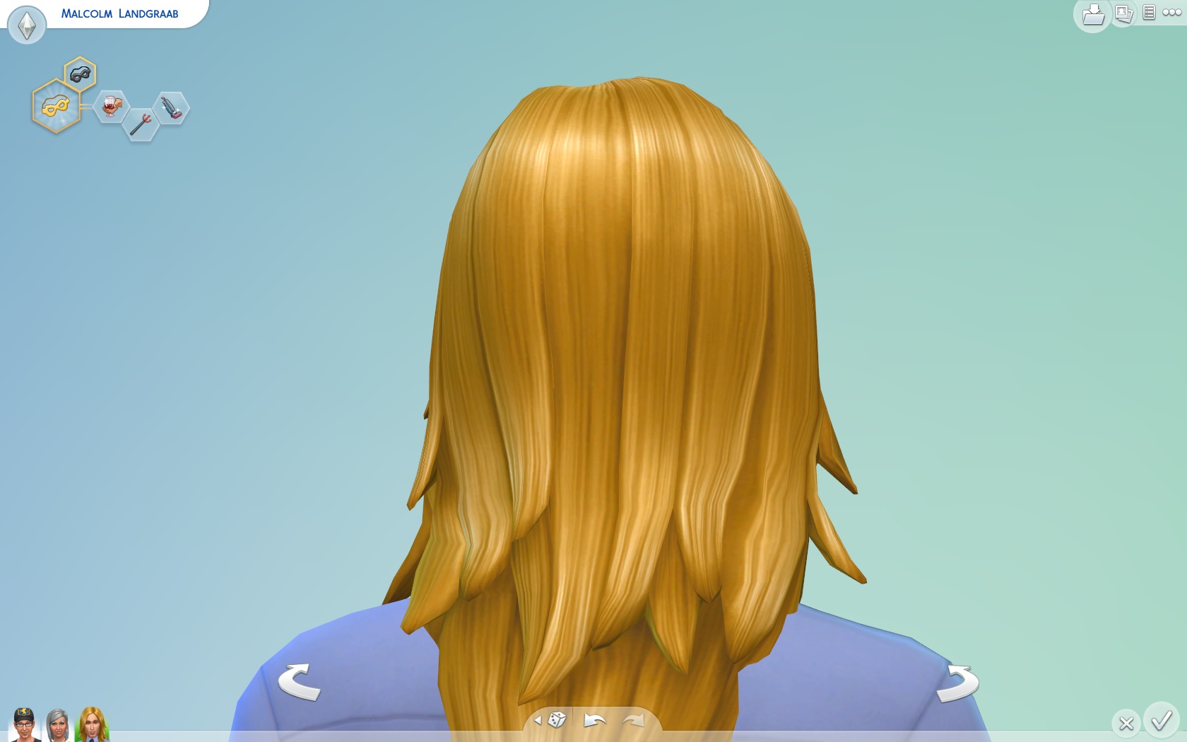 Mod The Sims - Long Rocker Hair for men