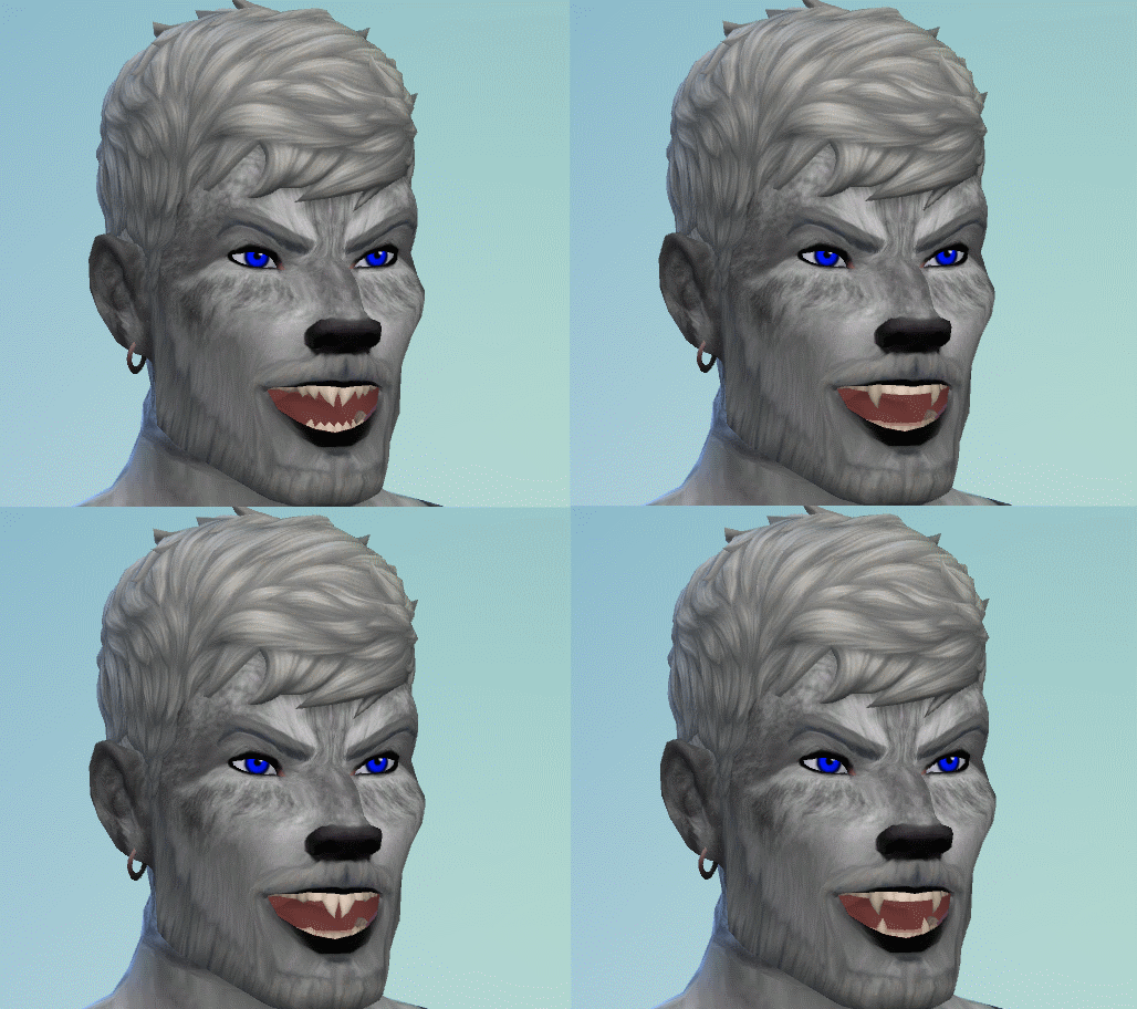 Sims 4 Werewolf Teeth CC