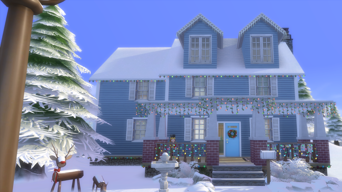 Mod The Sims - Colonial Christmas Home (No CC)