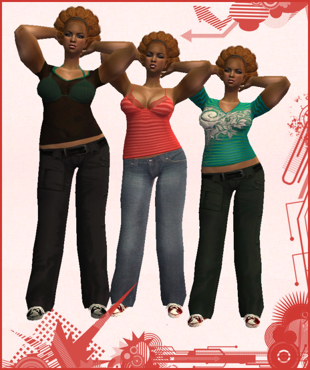 Mod The Sims - Pluze Size Clothing - Baggy Jeans