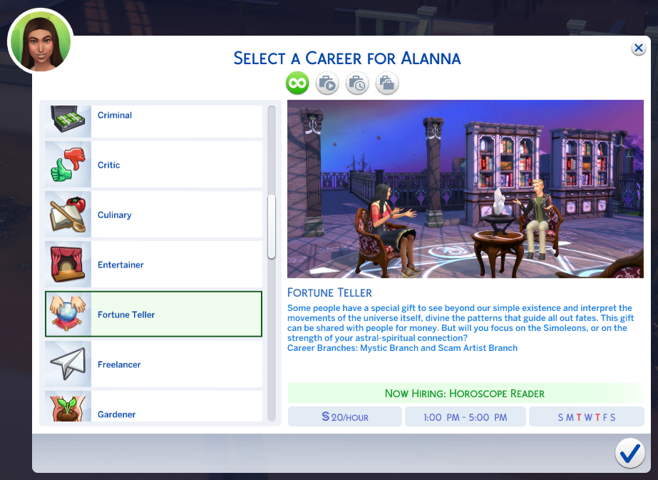 Mod The Sims Fortune Teller Career