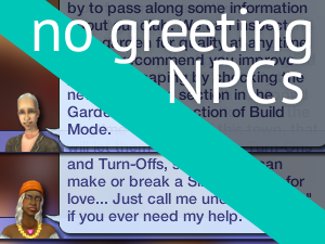 No Greeting NPCs