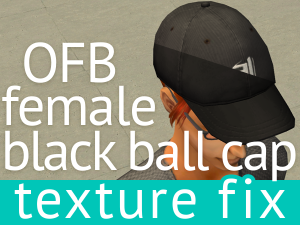 OFB Female Black Ball Cap Texture Fix