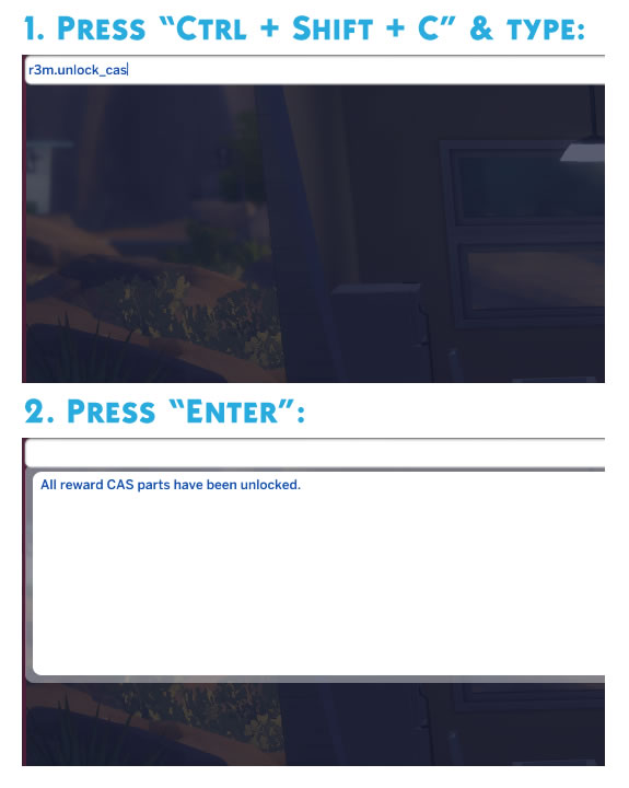 Mod The Sims - Unlock CAS Rewards (Cheat Code)