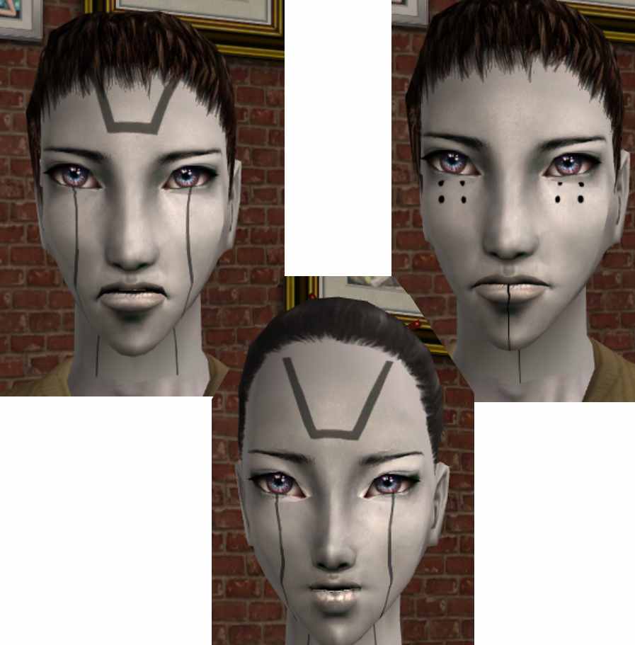 Mod The Sims - Face paint Robots/Cyborgs/Aliens